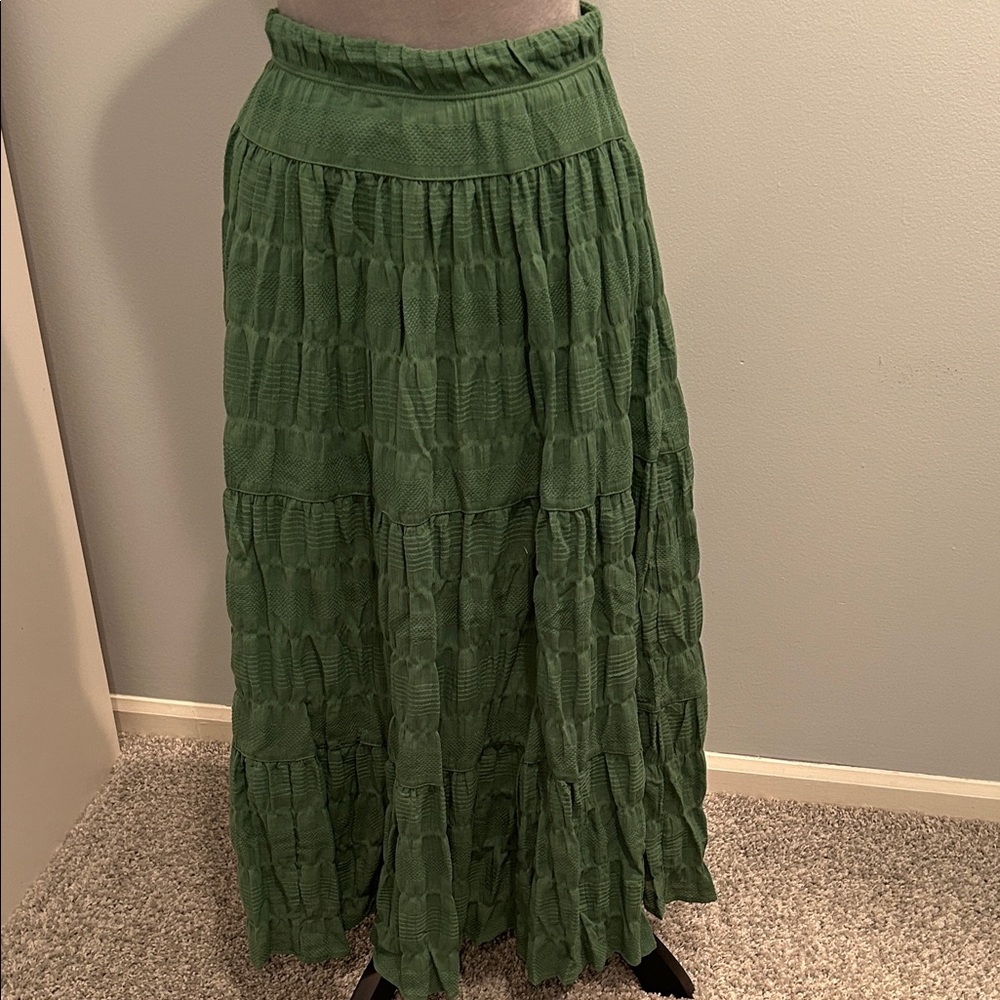 Max Studio Spring Green Maxi Skirt L